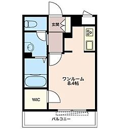 グリーンメゾン ワンルームの間取図画像