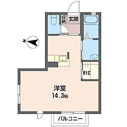 グラドレジデンス ワンルームの間取図画像