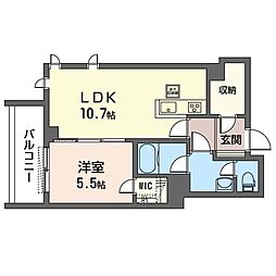 プレミアス 1LDKの間取図画像