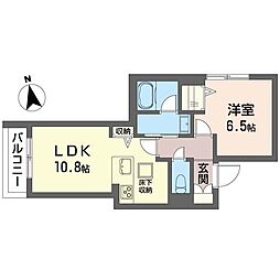 シャーメゾンNT 1LDKの間取図画像