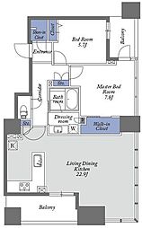 MASTLIFE神田錦町 2LDKの間取図画像
