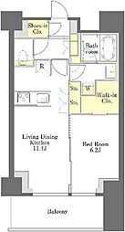 プライムメゾン江古田の杜イースト 1LDKの間取図画像