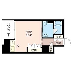 エスティメゾン板橋C6 ワンルームの間取図画像