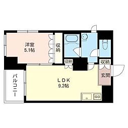 エスティメゾン板橋C6 1LDKの間取図画像