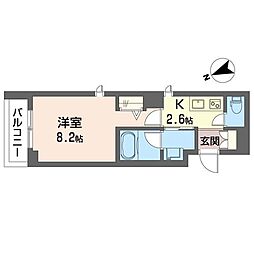 トルナーレ東中野 1Kの間取図画像