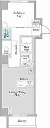 RESIDENCE東神田1-8 1LDKの間取図画像