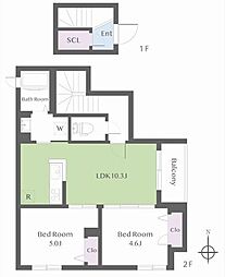CASADENAZCA 2LDKの間取図画像