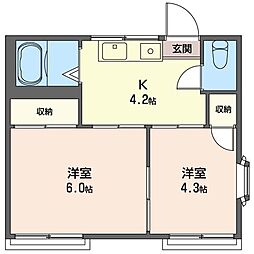 エクセルマシロ 2Kの間取図画像