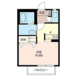 メゾンエクセル中町 ワンルームの間取図画像