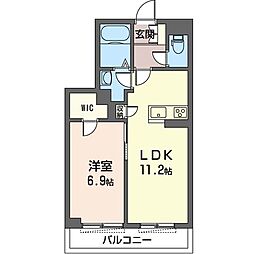 GranMerveille藤沢 1LDKの間取図画像