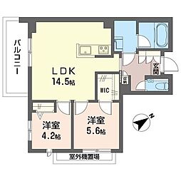 ベルカント 2LDKの間取図画像