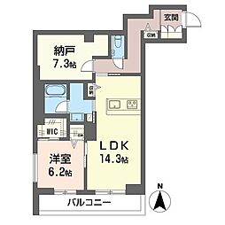レフィシア 1SLDKの間取図画像