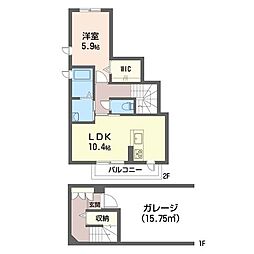 リンガースペース 1LDKの間取図画像