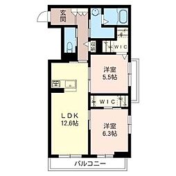 間取図画像 2LDK