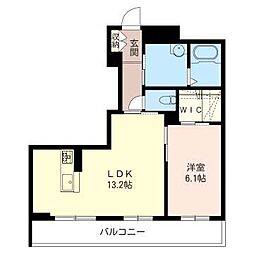 BrightsOMIYA 1LDKの間取図画像