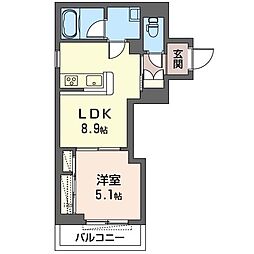 Legato 1LDKの間取図画像