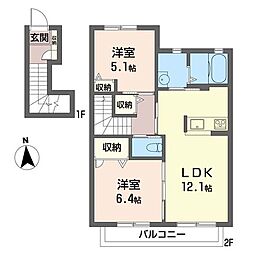 間取図画像 2LDK