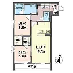 ソフィア・セレーノ 2LDKの間取図画像