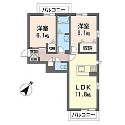 間取図画像 2LDK