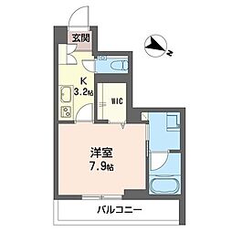 パークメゾン宮町 サウス 1Kの間取図画像
