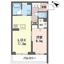 アンビシア 1LDKの間取図画像