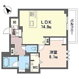GRANDMAISON 1LDKの間取図画像
