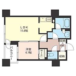 プライムメゾン南2条 1LDKの間取図画像