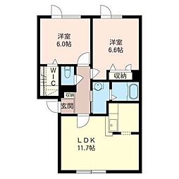 SGハイツ月寒 2LDKの間取図画像