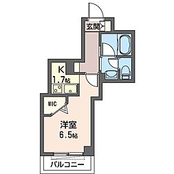 リガーレ柏 1Kの間取図画像