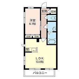 ドルチェ・M 1LDKの間取図画像