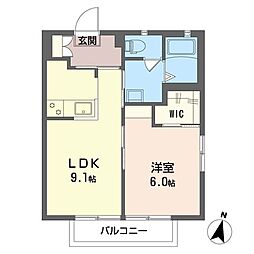 グランパオ 1LDKの間取図画像