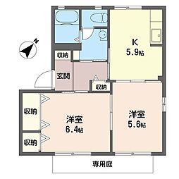 ベルージュ 2Kの間取図画像