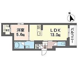 セドール フォルテ 1LDKの間取図画像