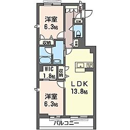 MaisondeRaffine 2LDKの間取図画像