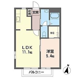 フローラ 1LDKの間取図画像