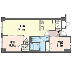 パークヒルズ 1SLDKの間取図画像