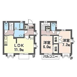 アネックスA 2LDKの間取図画像