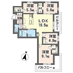 アルフェリーチェ 4LDKの間取図画像