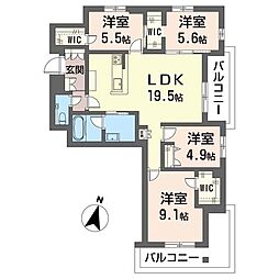 アルフェリーチェ 4LDKの間取図画像