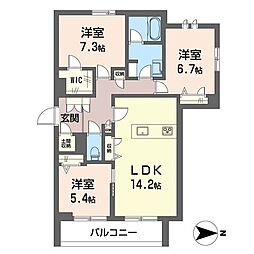 グラン ノアール 3LDKの間取図画像