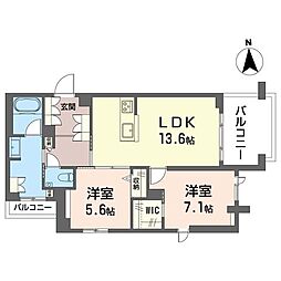 セラドン 2LDKの間取図画像
