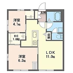 ファミールK 2LDKの間取図画像