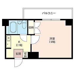 ヴェルドミール宮崎台 1Kの間取図画像