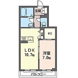 アバンサール 1LDKの間取図画像