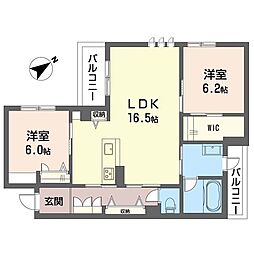 GreenScent 2LDKの間取図画像