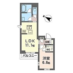 グランドメゾン黒川(SHM) 1LDKの間取図画像