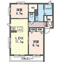 シャーメゾン湘南大庭 2LDKの間取図画像