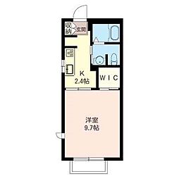 ソレーユ茅ヶ崎 1Kの間取図画像