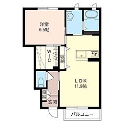 エストレラ 1LDKの間取図画像