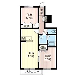 間取図画像 2LDK